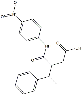 3-({4-nitroanilino}carbonyl)-4-phenylpentanoic acid Structure
