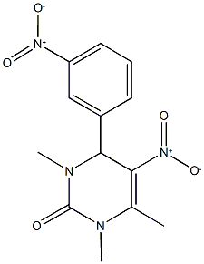 5-nitro-4-{3-nitrophenyl}-1,3,6-trimethyl-3,4-dihydro-2(1H)-pyrimidinone Structure