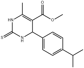 methyl 4-(4-isopropylphenyl)-6-methyl-2-thioxo-1,2,3,4-tetrahydro-5-pyrimidinecarboxylate Struktur