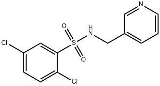 2,5-dichloro-N-(pyridin-3-ylmethyl)benzenesulfonamide 化学構造式