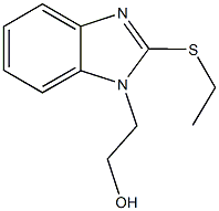2-[2-(ethylsulfanyl)-1H-benzimidazol-1-yl]ethanol Struktur