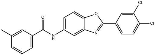 N-[2-(3,4-dichlorophenyl)-1,3-benzoxazol-5-yl]-3-methylbenzamide Structure