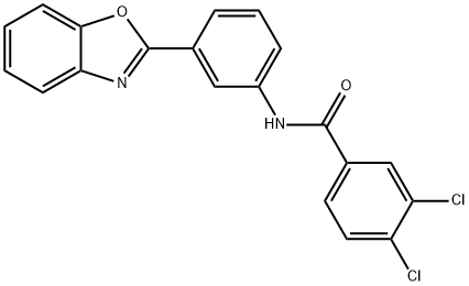 N-[3-(1,3-benzoxazol-2-yl)phenyl]-3,4-dichlorobenzamide Struktur