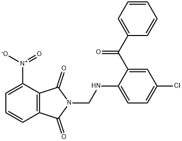 2-[(2-benzoyl-4-chloroanilino)methyl]-4-nitro-1H-isoindole-1,3(2H)-dione Structure