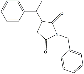 1-benzyl-3-(1-phenylethyl)-2,5-pyrrolidinedione Structure