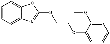 2-{[2-(2-methoxyphenoxy)ethyl]sulfanyl}-1,3-benzoxazole 结构式