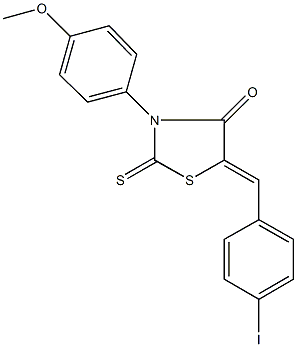 5-(4-iodobenzylidene)-3-(4-methoxyphenyl)-2-thioxo-1,3-thiazolidin-4-one Structure