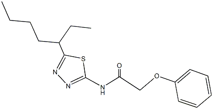 N-[5-(1-ethylpentyl)-1,3,4-thiadiazol-2-yl]-2-phenoxyacetamide Structure