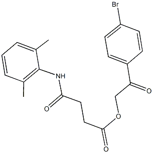 2-(4-bromophenyl)-2-oxoethyl 4-(2,6-dimethylanilino)-4-oxobutanoate|