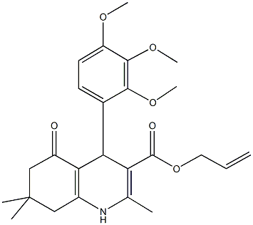 prop-2-enyl 2,7,7-trimethyl-5-oxo-4-[2,3,4-tris(methyloxy)phenyl]-1,4,5,6,7,8-hexahydroquinoline-3-carboxylate|