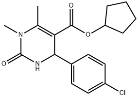 cyclopentyl 4-(4-chlorophenyl)-1,6-dimethyl-2-oxo-1,2,3,4-tetrahydro-5-pyrimidinecarboxylate|