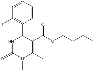 isopentyl 4-(2-iodophenyl)-1,6-dimethyl-2-oxo-1,2,3,4-tetrahydro-5-pyrimidinecarboxylate|