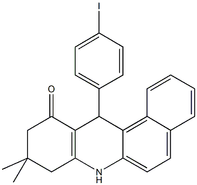 12-(4-iodophenyl)-9,9-dimethyl-8,9,10,12-tetrahydrobenzo[a]acridin-11(7H)-one,313971-29-8,结构式