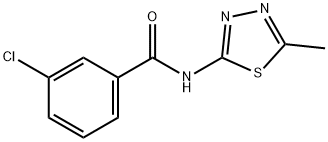 3-chloro-N-(5-methyl-1,3,4-thiadiazol-2-yl)benzamide Struktur