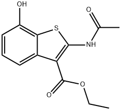 ethyl 2-(acetylamino)-7-hydroxy-1-benzothiophene-3-carboxylate,313976-24-8,结构式