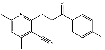 313976-25-9 2-{[2-(4-fluorophenyl)-2-oxoethyl]sulfanyl}-4,6-dimethylnicotinonitrile