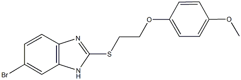 6-bromo-2-{[2-(4-methoxyphenoxy)ethyl]sulfanyl}-1H-benzimidazole Struktur