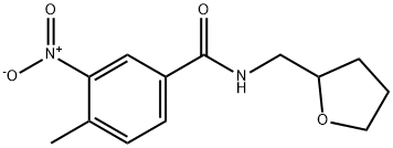 3-nitro-4-methyl-N-(tetrahydro-2-furanylmethyl)benzamide Structure