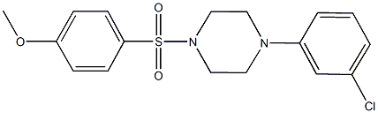 1-(3-chlorophenyl)-4-[(4-methoxyphenyl)sulfonyl]piperazine|