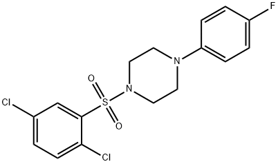 1-[(2,5-dichlorophenyl)sulfonyl]-4-(4-fluorophenyl)piperazine Structure