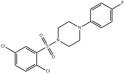 1-[(2,5-dichlorophenyl)sulfonyl]-4-(4-fluorophenyl)piperazine Struktur