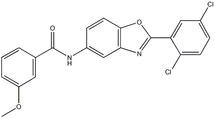 N-[2-(2,5-dichlorophenyl)-1,3-benzoxazol-5-yl]-3-methoxybenzamide Structure