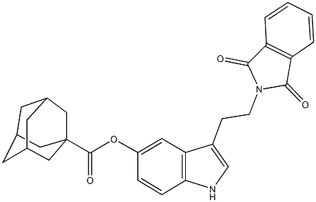 3-[2-(1,3-dioxo-1,3-dihydro-2H-isoindol-2-yl)ethyl]-1H-indol-5-yl 1-adamantanecarboxylate,313981-98-5,结构式