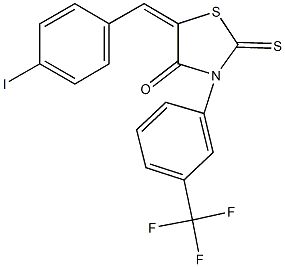 5-(4-iodobenzylidene)-2-thioxo-3-[3-(trifluoromethyl)phenyl]-1,3-thiazolidin-4-one Struktur