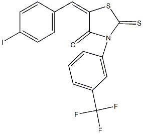 5-(4-iodobenzylidene)-2-thioxo-3-[3-(trifluoromethyl)phenyl]-1,3-thiazolidin-4-one,313984-62-2,结构式