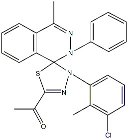 1-[4'-(3-chloro-2-methylphenyl)-4-methyl-2-phenyl-1,2,4',5'-tetrahydrospiro(phthalazine-1,5'-{1,3,4}-thiadiazole)-2'-yl]ethanone|