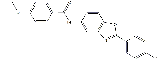 N-[2-(4-chlorophenyl)-1,3-benzoxazol-5-yl]-4-(ethyloxy)benzamide 结构式