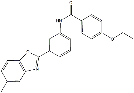 4-ethoxy-N-[3-(5-methyl-1,3-benzoxazol-2-yl)phenyl]benzamide Structure