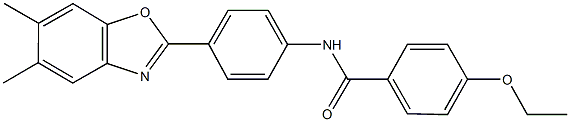 N-[4-(5,6-dimethyl-1,3-benzoxazol-2-yl)phenyl]-4-(ethyloxy)benzamide Structure