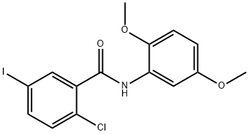 2-chloro-N-(2,5-dimethoxyphenyl)-5-iodobenzamide,313985-29-4,结构式