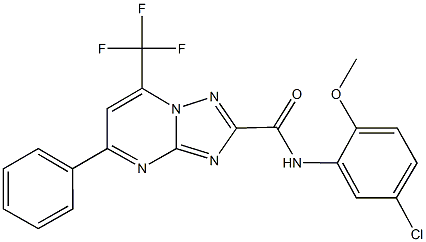 N-(5-chloro-2-methoxyphenyl)-5-phenyl-7-(trifluoromethyl)[1,2,4]triazolo[1,5-a]pyrimidine-2-carboxamide Structure