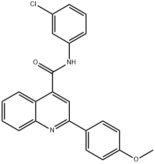 N-(3-chlorophenyl)-2-(4-methoxyphenyl)-4-quinolinecarboxamide Struktur