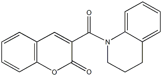 3-(3,4-dihydro-1(2H)-quinolinylcarbonyl)-2H-chromen-2-one 结构式