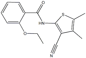 N-(3-cyano-4,5-dimethyl-2-thienyl)-2-ethoxybenzamide Struktur