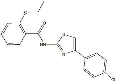 N-[4-(4-chlorophenyl)-1,3-thiazol-2-yl]-2-ethoxybenzamide 化学構造式