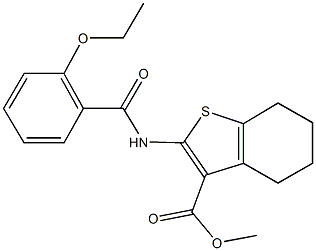 methyl 2-[(2-ethoxybenzoyl)amino]-4,5,6,7-tetrahydro-1-benzothiophene-3-carboxylate 化学構造式