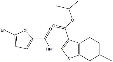 314023-40-0 isopropyl 2-[(5-bromo-2-furoyl)amino]-6-methyl-4,5,6,7-tetrahydro-1-benzothiophene-3-carboxylate