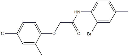 N-(2-bromo-4-methylphenyl)-2-(4-chloro-2-methylphenoxy)acetamide 化学構造式