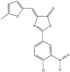 2-{4-chloro-3-nitrophenyl}-4-[(5-methyl-2-furyl)methylene]-1,3-oxazol-5(4H)-one Structure