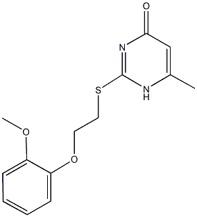 2-{[2-(2-methoxyphenoxy)ethyl]sulfanyl}-6-methyl-4(1H)-pyrimidinone|