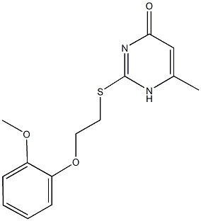 314027-35-5 2-{[2-(2-methoxyphenoxy)ethyl]sulfanyl}-6-methyl-4(1H)-pyrimidinone