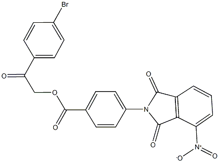 2-(4-bromophenyl)-2-oxoethyl 4-{4-nitro-1,3-dioxo-1,3-dihydro-2H-isoindol-2-yl}benzoate,314027-60-6,结构式