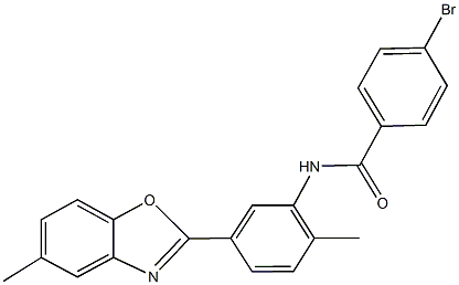 4-bromo-N-[2-methyl-5-(5-methyl-1,3-benzoxazol-2-yl)phenyl]benzamide Struktur