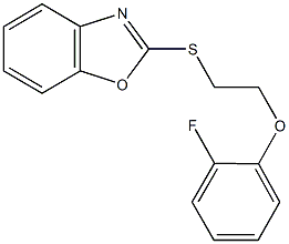 2-({2-[(2-fluorophenyl)oxy]ethyl}sulfanyl)-1,3-benzoxazole Structure