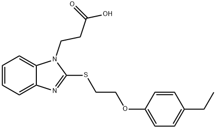 3-(2-{[2-(4-ethylphenoxy)ethyl]sulfanyl}-1H-benzimidazol-1-yl)propanoic acid|