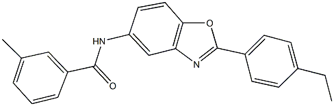 N-[2-(4-ethylphenyl)-1,3-benzoxazol-5-yl]-3-methylbenzamide Struktur